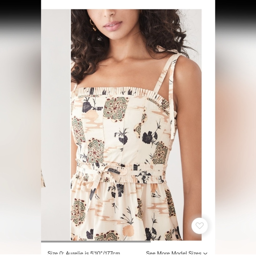 Ulla Johnson Cream Floral Midi Dress - Picture 2 of 11